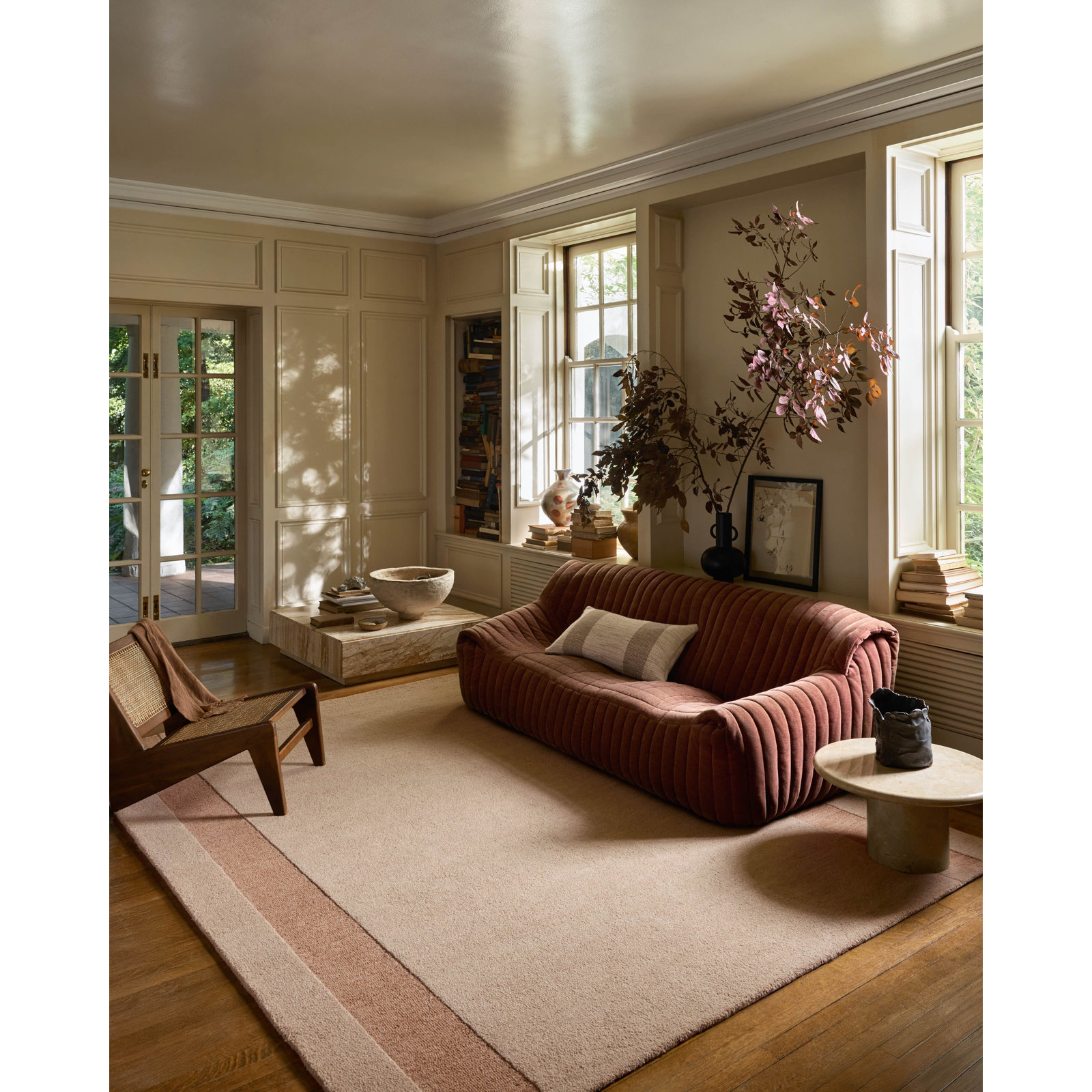 Leanne Ford x Loloi Craven Blush / Rose Area Rug, Rectangle 3'6" x 5'6"