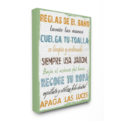 Re Douglas De El Bano - reproduction d'art textuel sur toile