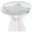 Anika Glass Top Pedestal End Table