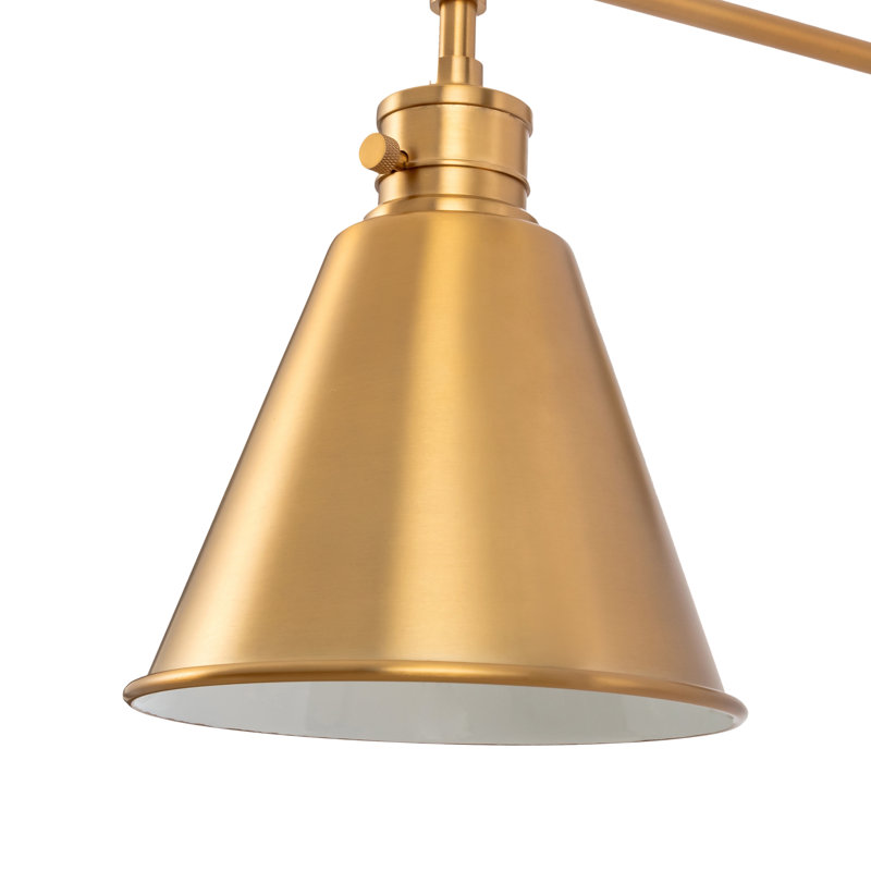 Aleithia Swing Arm Sconce, Brushed Gold, Gold