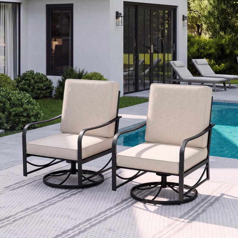Chaise pivotante pour 2 personnes, Beige, Non