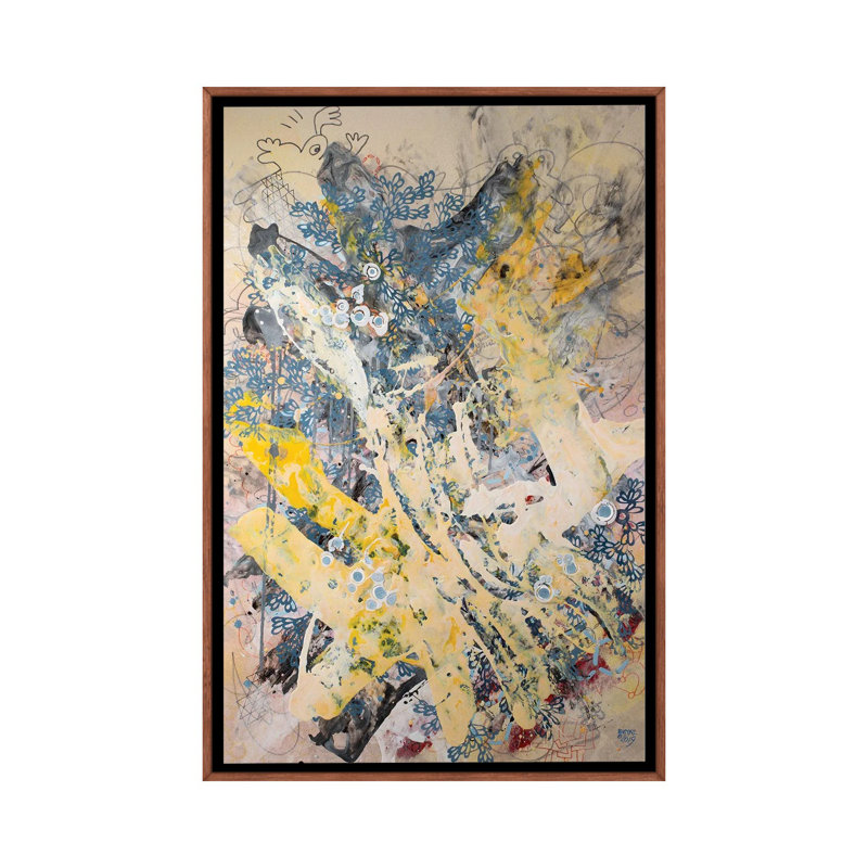 Créature confort de l'intérieur - reproduction d'art murale - toile encadrée, H 48 po x l 32 po, Brun