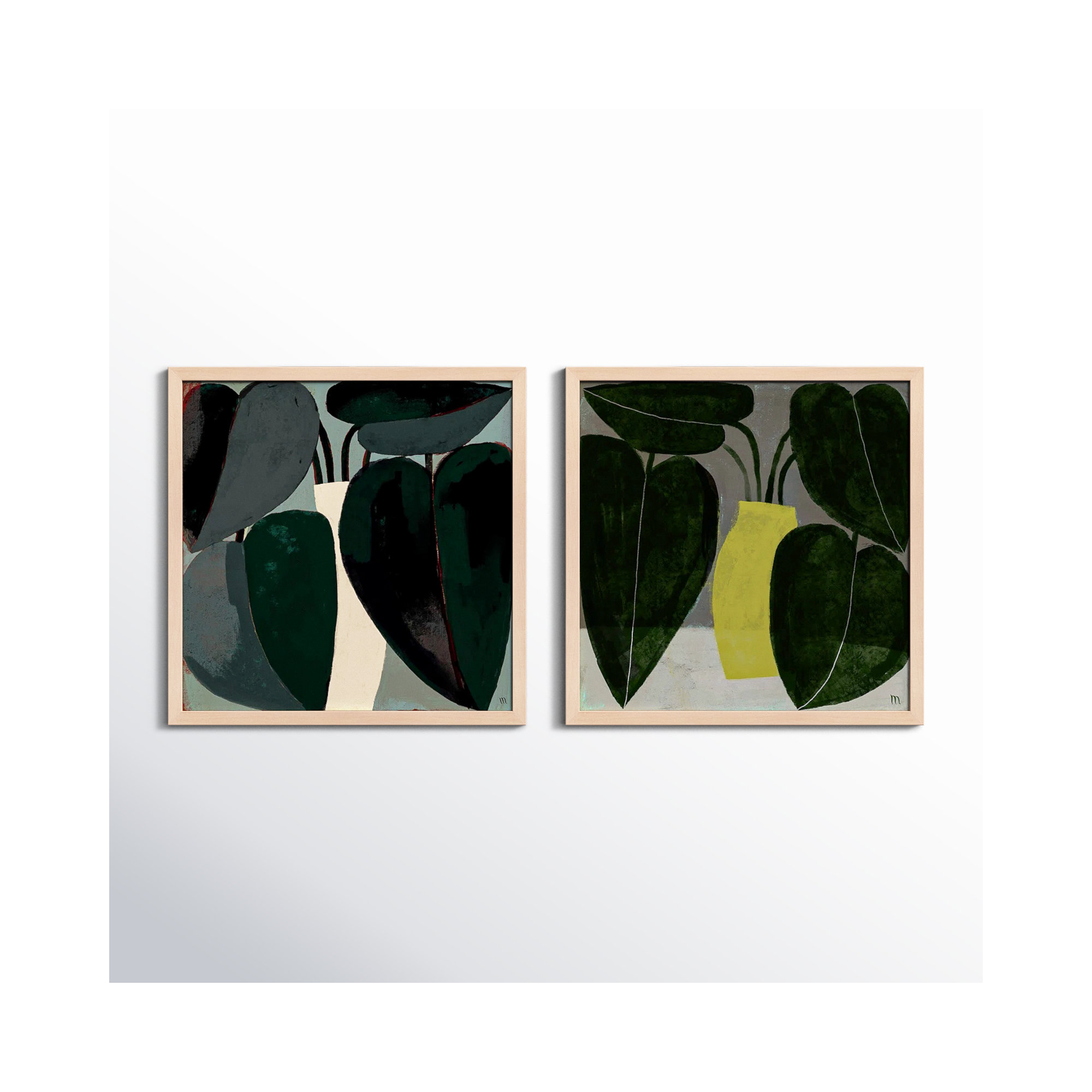 Plant Set Of 2 by Studiom, 30" H x 30" W, Brown