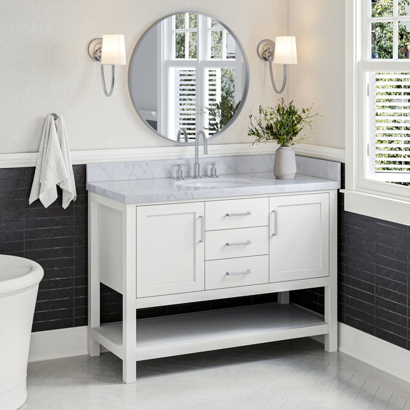 Abdullah 48'' Single Bathroom Vanity Base Only, White