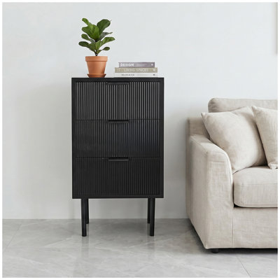 36 cm W Iron Bedside Table