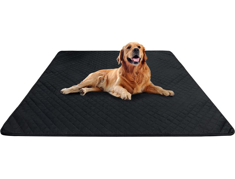 Tapis / coussin pour animal de compagnie robuste et imperméable lavable, Noir, 48 po x 48 po