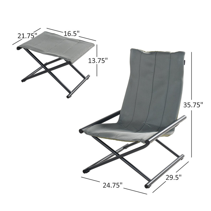 All-Steel Camping Sofa with Ottoman