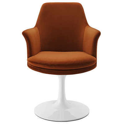 Lippa Performance Velvet Swivel Dining Armchair