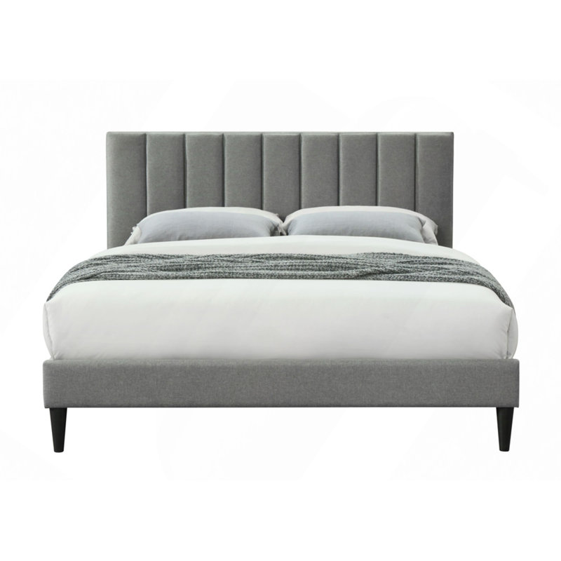 Modern Bed, Luxurious Full Sized Channel Bed With USB Port For Optimal Rest