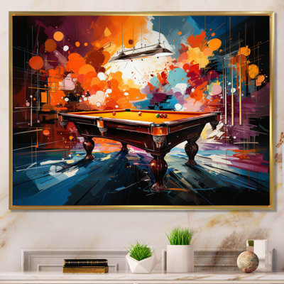 Billard Vibrant Break I On Canvas Print