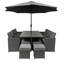 Awaiz 10 - Person Wicker Patio Dining Set with Rectangular Table , Cushions Included