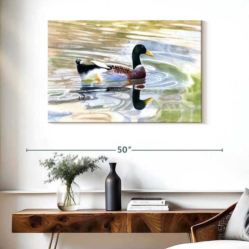 Brampt Duck Water Reflection, 26" H x 39" W
