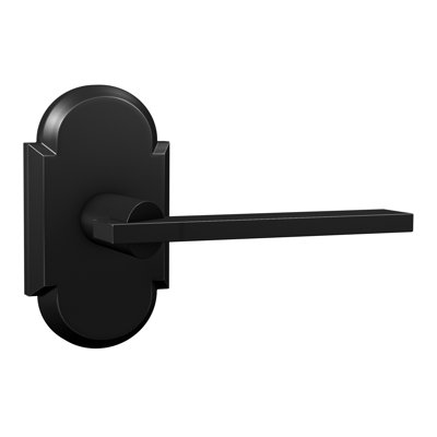 Bravura 943-G2 Passage Raleigh Lever on Arched Rose in Matte Black
