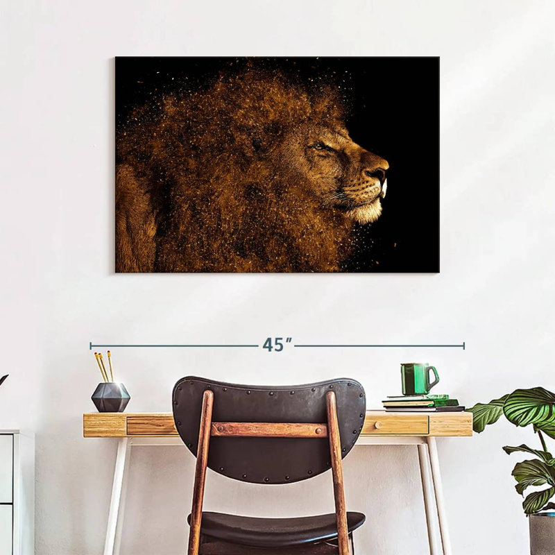 Brampt Marvelous Lion Head, 26" H x 39" W