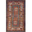Antique Caucasian Tribal Geometric Key Hole Design Medallion Kazak Rug