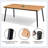 6-Person 82.48''LX40.55''W Outdoor Dining Set with Aluminum Frame, Umbrella Hole and Armchairs-1225969232-1225969233