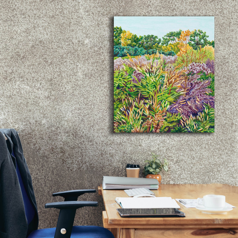 «Ny Littletree Goldenrod» par Andrea Strongwater, art mural sur toile, H 30 po x l 26 po x P 1,5 po