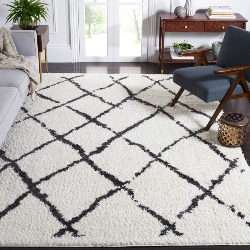 Tapis à poil long bergère Rodgers, Rectangle 5 pi 5 po x 7 pi 7 po