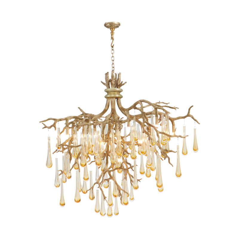 TA Illuminations Aluminum Novelty Chandelier, 37.25" H x 47.25" W x 47.25" D, 12 Lights