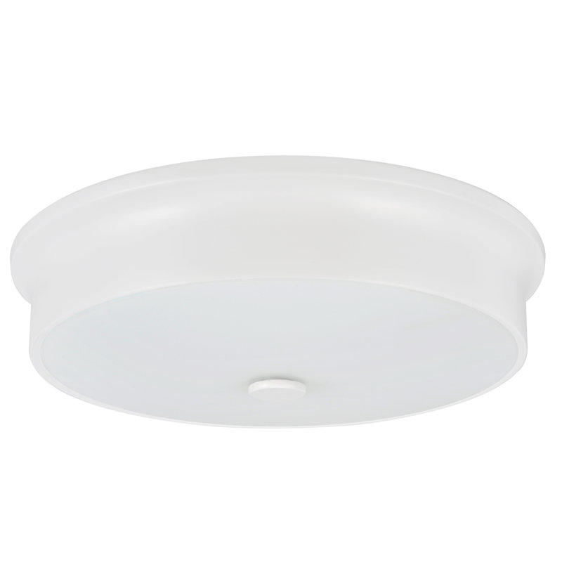 Plafonnier encastré cylindrique à DEL unique 12 po Plamond, blanc