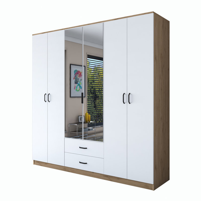 Berend 6 Door Manufactured Wood Wardrobe