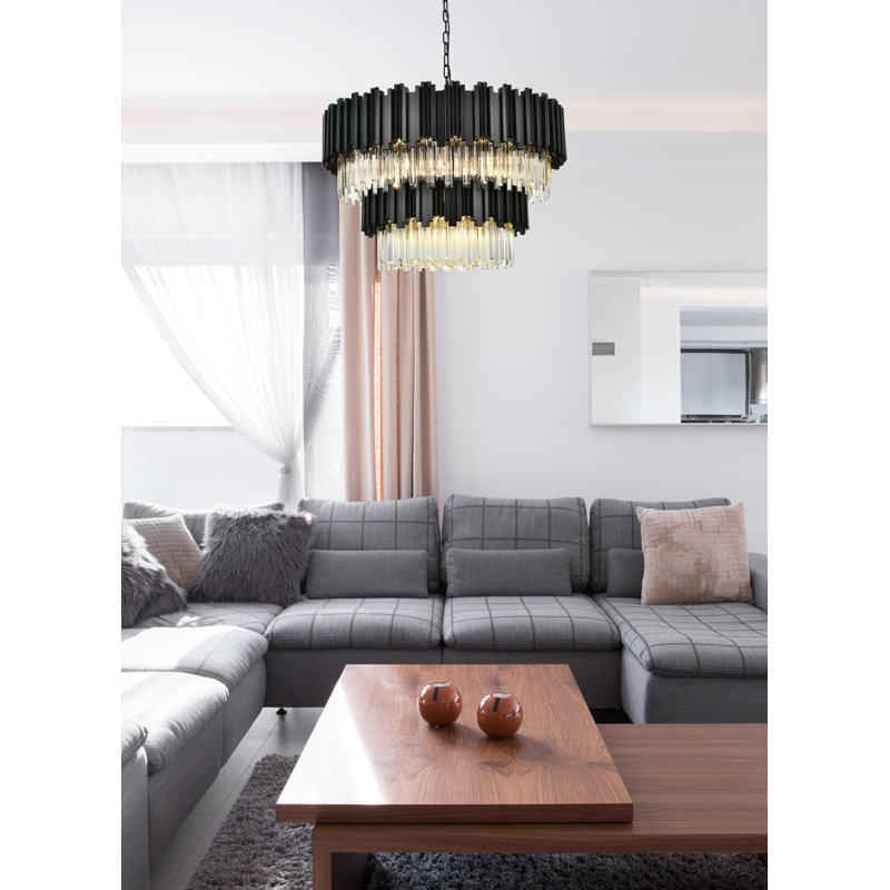 Lenora 32 inch Chandelier, Black
