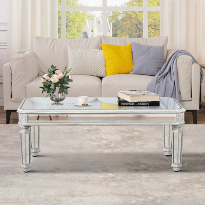 Table basse à miroirs