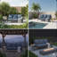 Canapé d'extérieur 3 places avec coussins-129512454