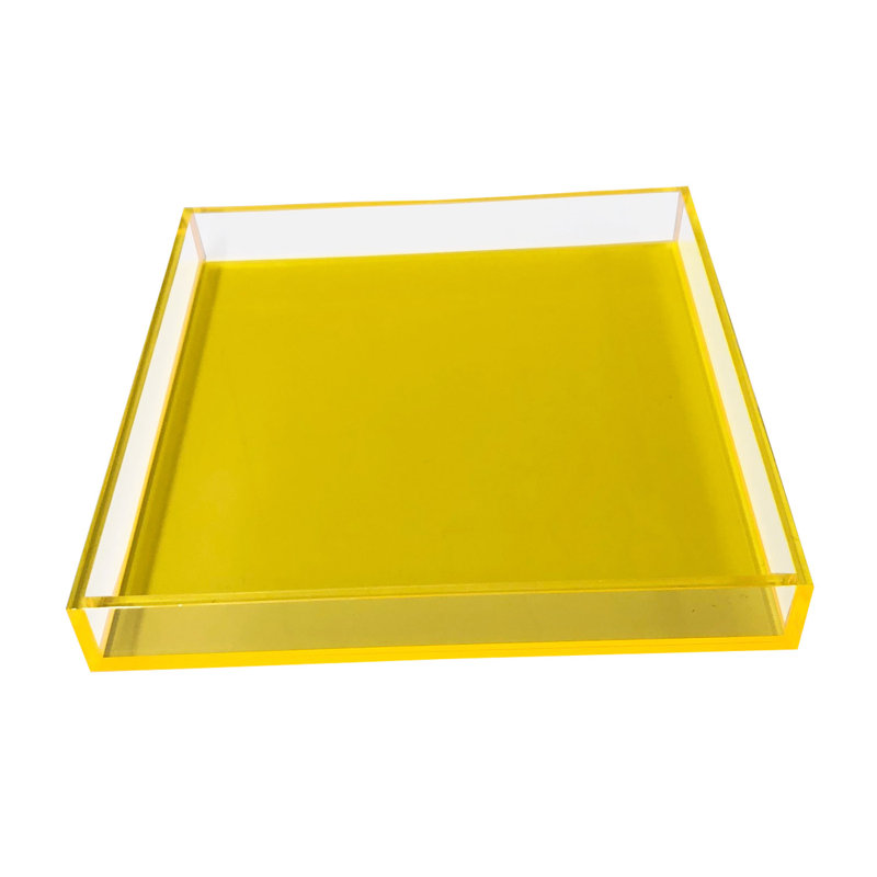 Plateau de service Delaysha, Jaune, H 1,25 po x l 9 po x P 9 po