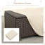 Outdoor Table with Storage Patio Table Wicker Coffee Table All-Weather Side Table Waterproof Cover-476001052