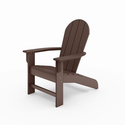 Chaise brun Adirondack - Bois d'œuvre en polyéthylène haute densité de qualité supérieure pour la piscine (excluant la table)