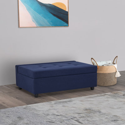 Anjelyn 46.46'' Wide Rectangle Convertible Sleeper Ottoman