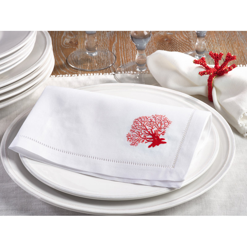 Serviette en coton 20" broderie Villasenor