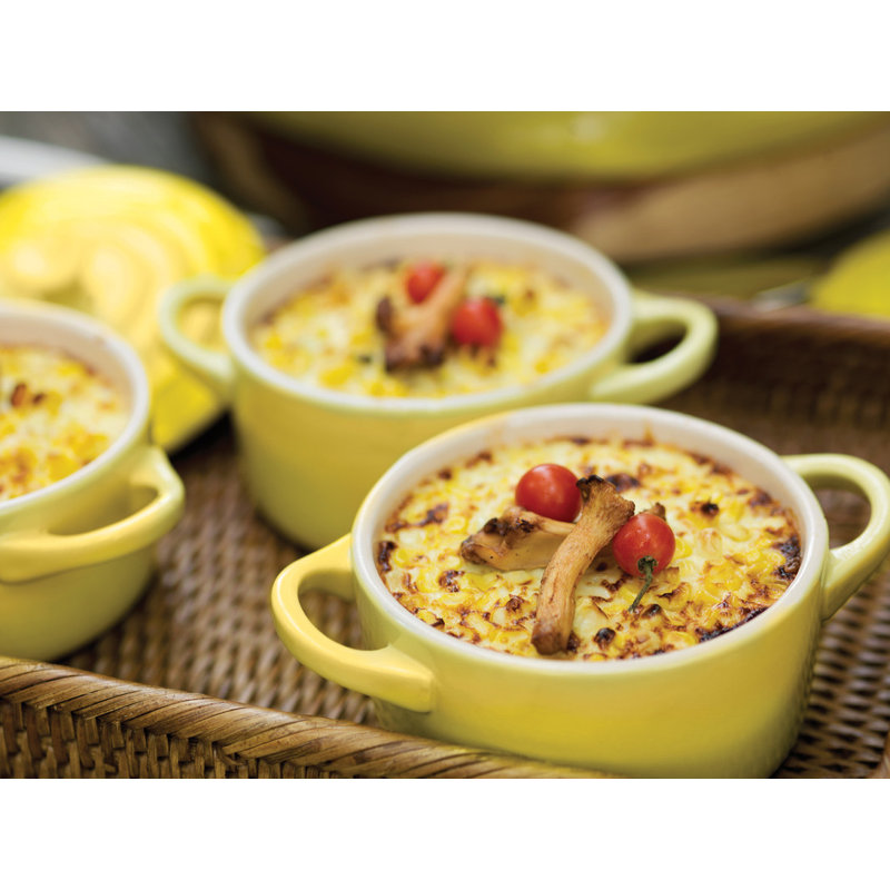 Le Creuset Stonware 8 oz. Mini Round Cocotte with Lid, Soleil
