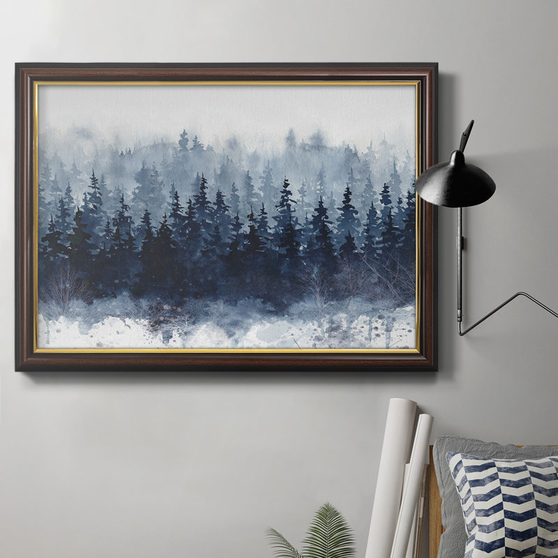 Toile encadrée de qualité supérieure Indigo Forest - prête à être accrochée, L 18 po x H 27 po x P 2,5 po