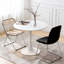 Table ronde 24 po blanche avec plateau en panneau de fibres à densité moyenne et base tulipe en acier-58083817-65985292-58083819