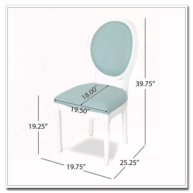 Ensemble de chaises de salle à manger, Bleu clair
