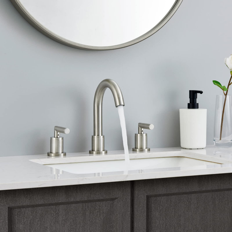 Bathroom faucet with 360 degree turn spout, Brushed Nickel