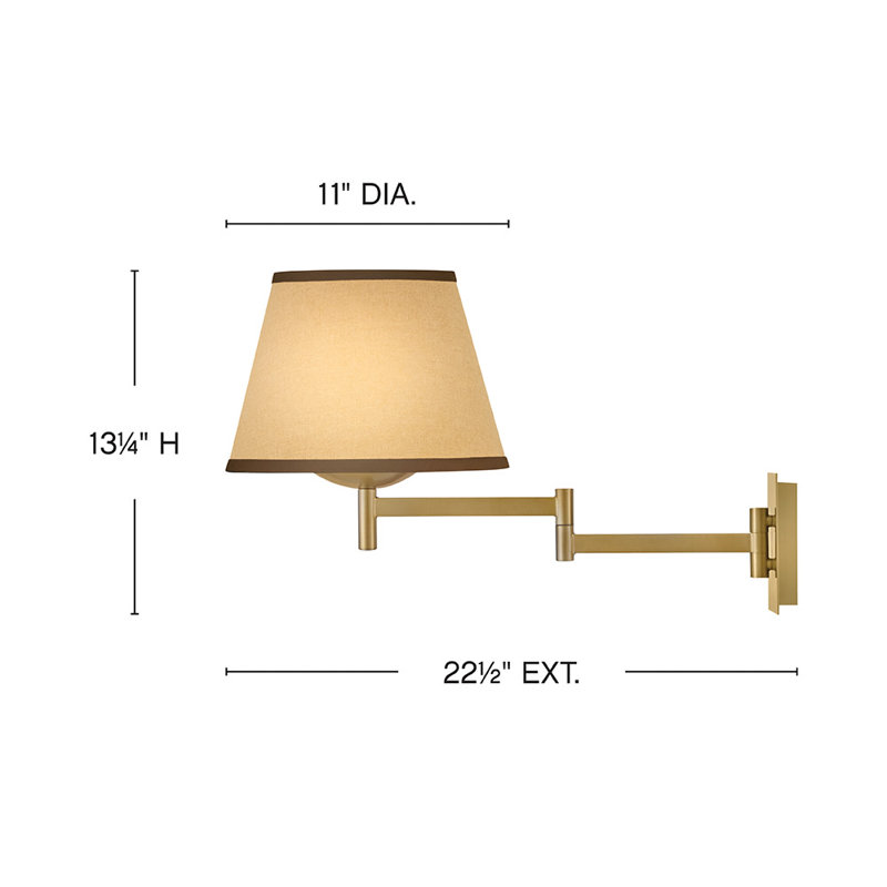 Hinkley Sonia Task Light Sconce, Lacquered Brass