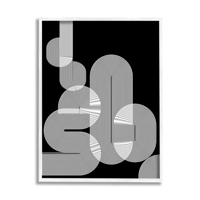 Abstrait surdimensionné à motif de lignes noires, art sur toile surdimensionné par Sisa Jasper