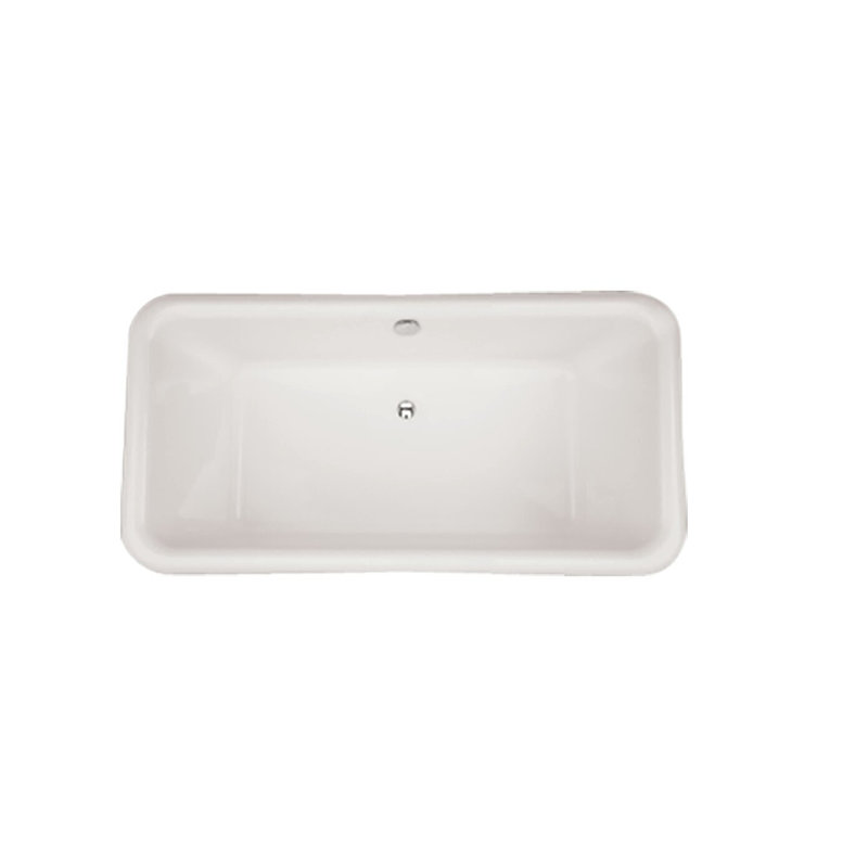Michelangelo 70'' L Freestanding Air Bathtub, Satin Chrome