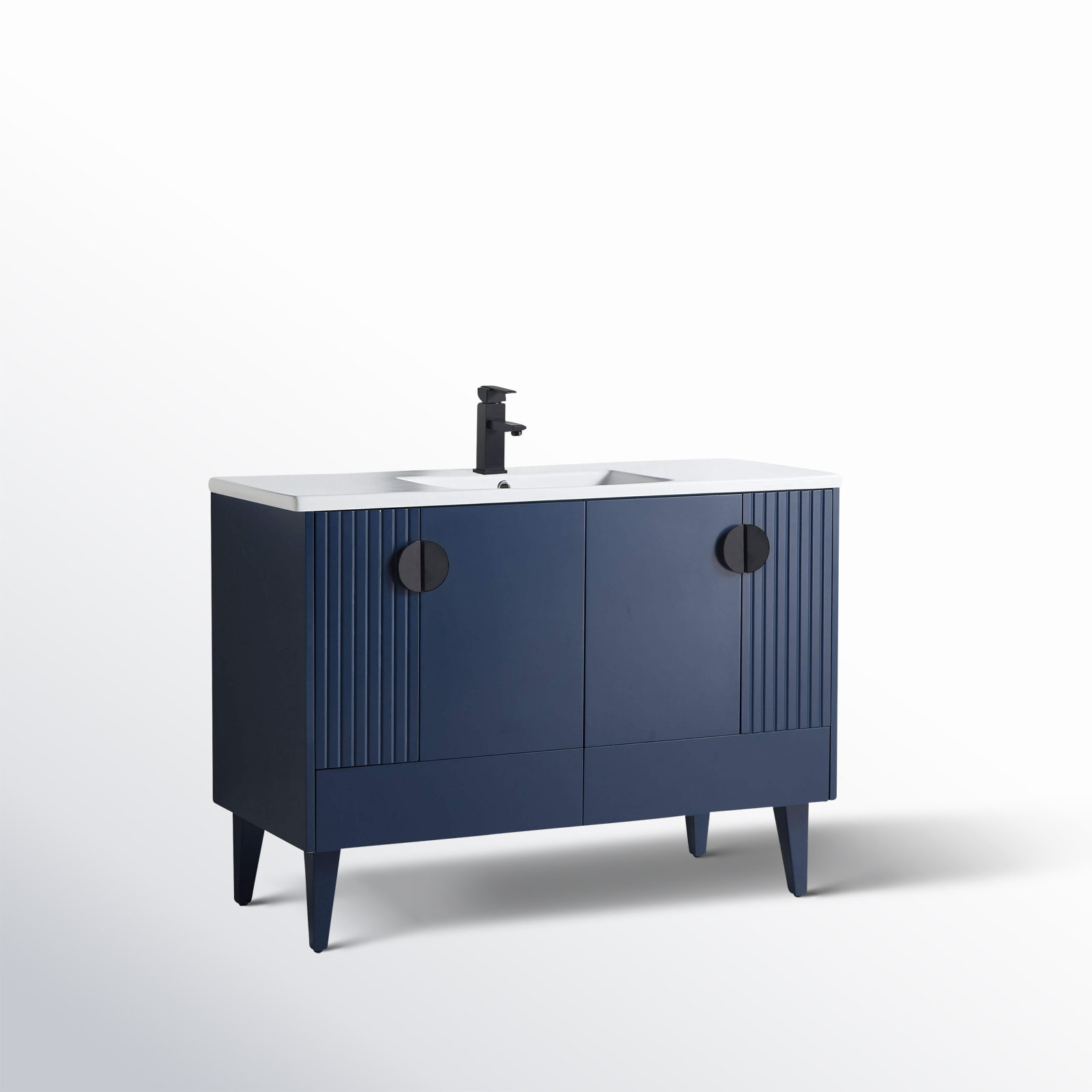 Saimah 48'' Single Bathroom Vanity, Black, Navy Blue