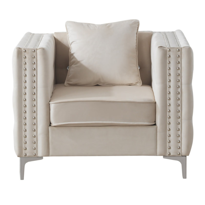 Chaise Paige Glory Furniture, Ivoire ivoire