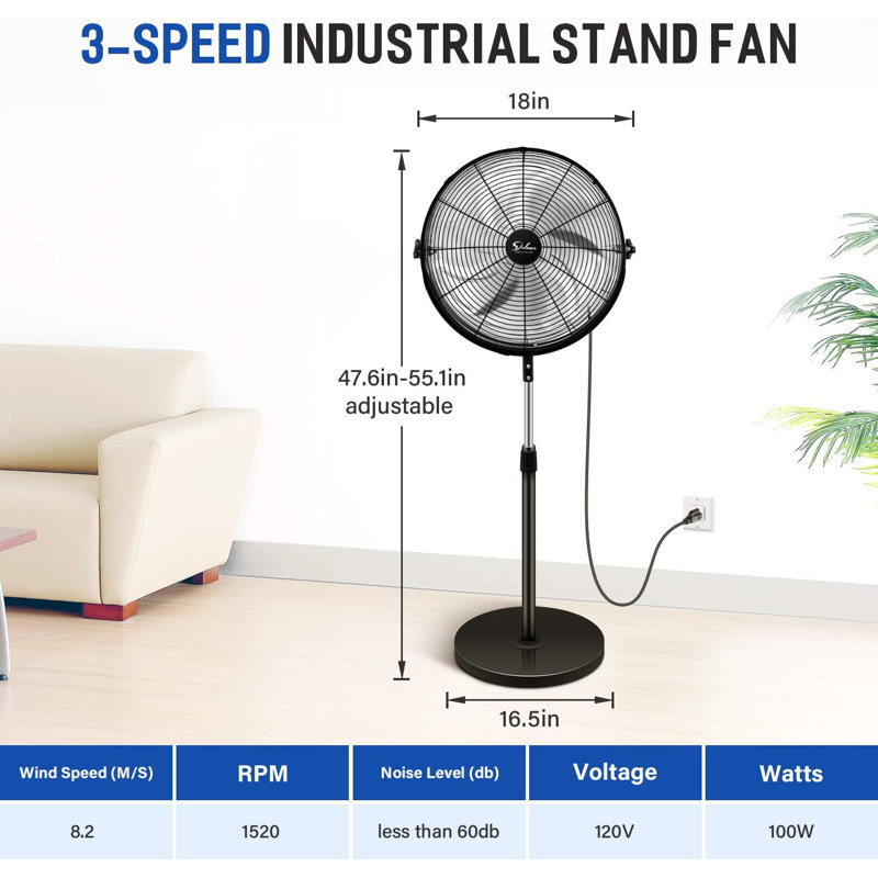 Ventilateur sur pied 47 po Simple Deluxe