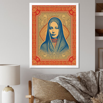 " Holy Mary Retro Illustration "