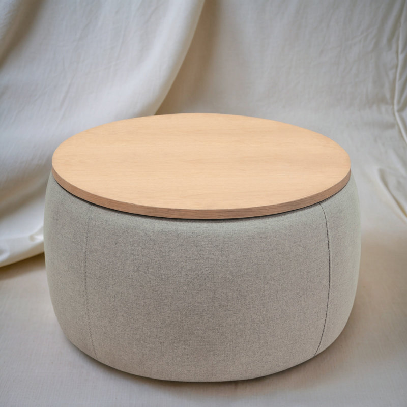 Repose-pieds et table d'appoint élégants multi-fonctions avec rangement, Gris