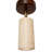 Elegant Wooden Chandelier with Travertine Cap, Beige & Walnut Finish, 8.7 x 8.3 x 8.3 inches | Max 10W GU10 Socket, 21.0 cm Total Height | Stylish Lighting for Modern Home Décor, IP20 Rated, Bulb Not Included-1389958905