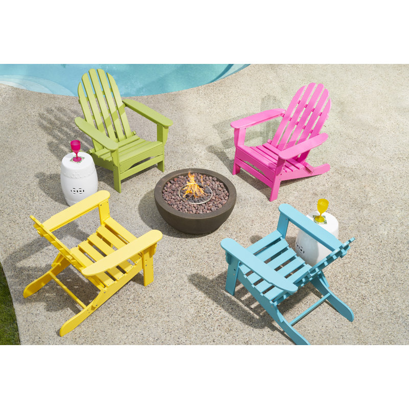 Chaise Adirondack pliante en plastique Leighton, Vert lime