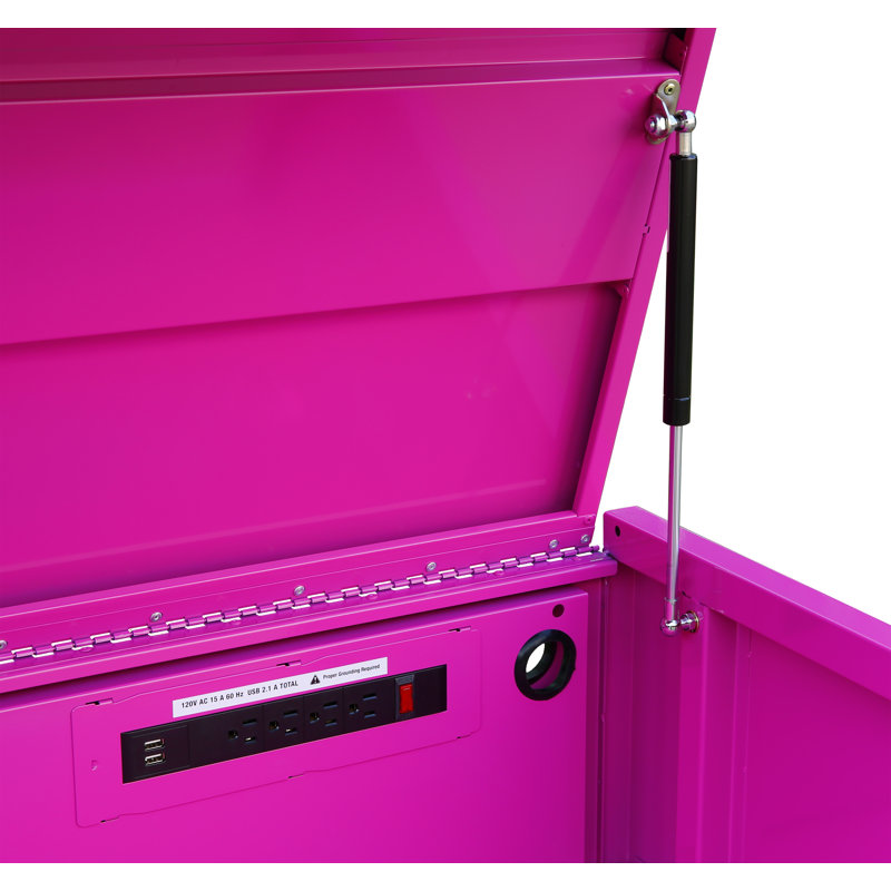 Vibrant Pink 41'' Steel 8-Drawer Top Tool Chest with Built-in Lock