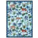 Tiger Area Rug for Living Room, Machine Washable Non-Slip Low Pile Rug, Botanical Jungle Animal Print Rug, Stain-Resistant Soft Foldable Floor Covering